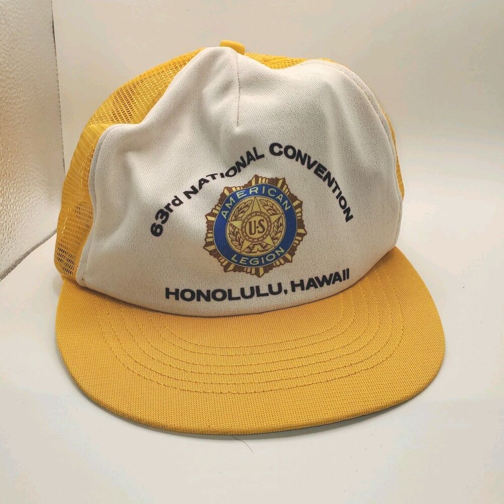 Vintage Honolulu Hawaii American Legion Foam Mesh Trucker Hat